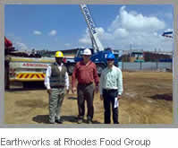 Earthworks at Rhodes Food Group (RFG) Factory in Aeroton, Johannesburg South, where a food production plant was recently built.