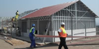 Installation of roof insulation and sheeting on the Administration Block at Catherine Booth