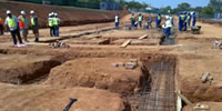 Concrete Strip Footings under construction at Empangeni Rail High School