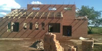 Nkomazi Child Care Centre during installation of roof trusses 