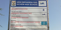 Programme management of schools in KZN, Empangeni Rail High School.