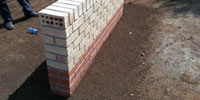 Prototype of sample bricks to be used at Empangeni Rail High School