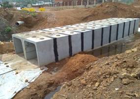 Culvert crossing under construction at Block AA in Soshanguve